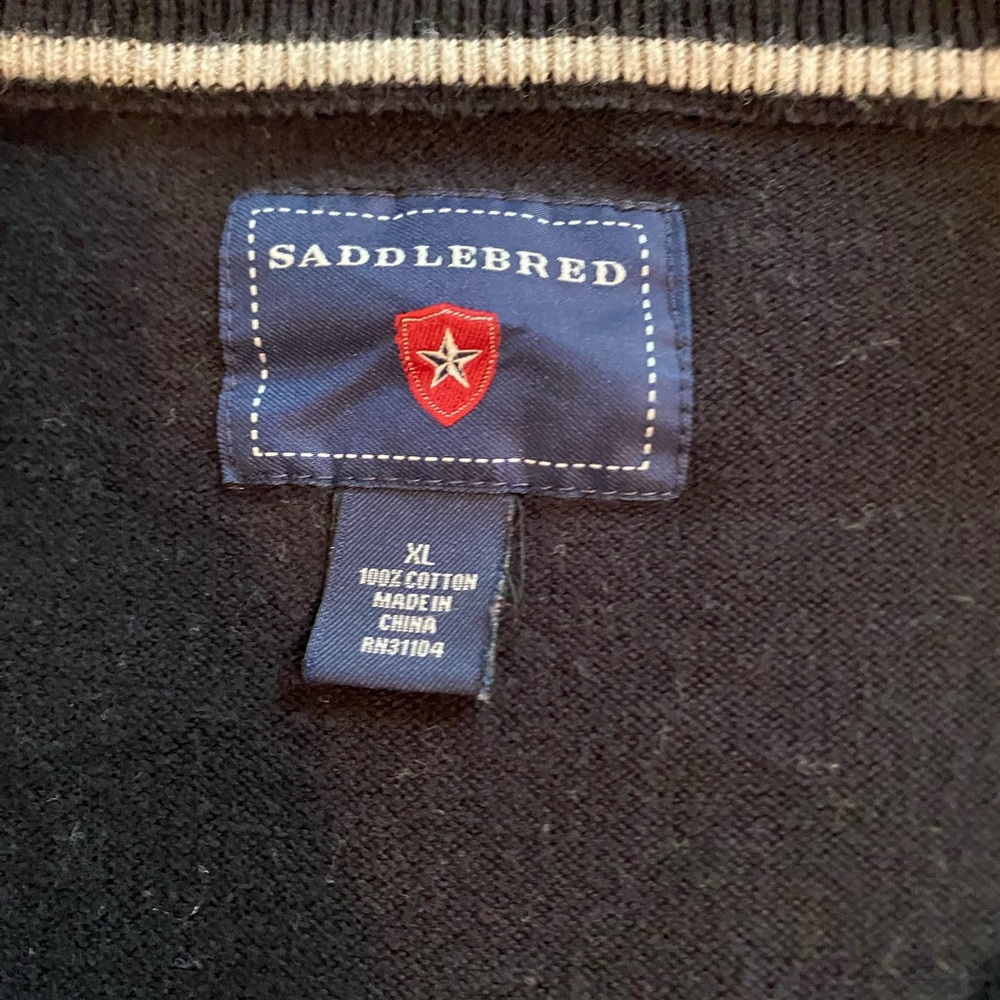 Saddlebred Black Sweater Vest